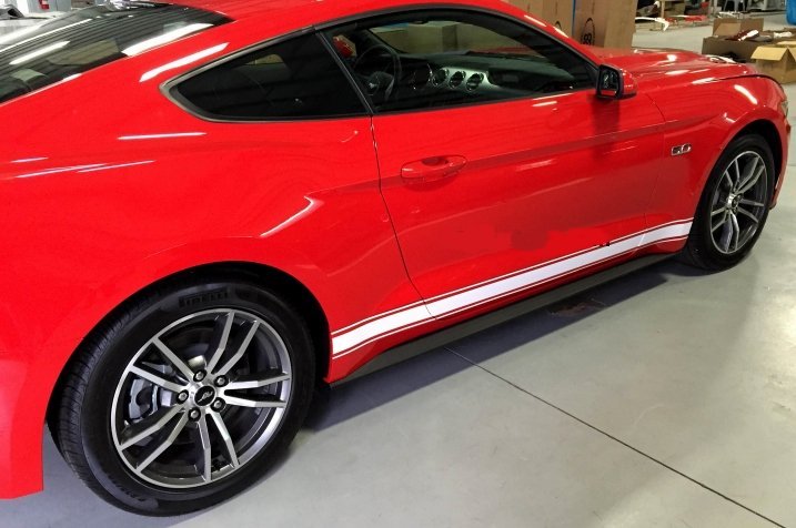 Mustang best sale side stripes